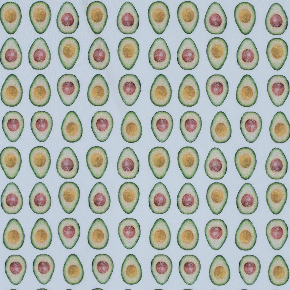 Avocados Digitally Printed on a Stretch Neoprene/Scuba Knit