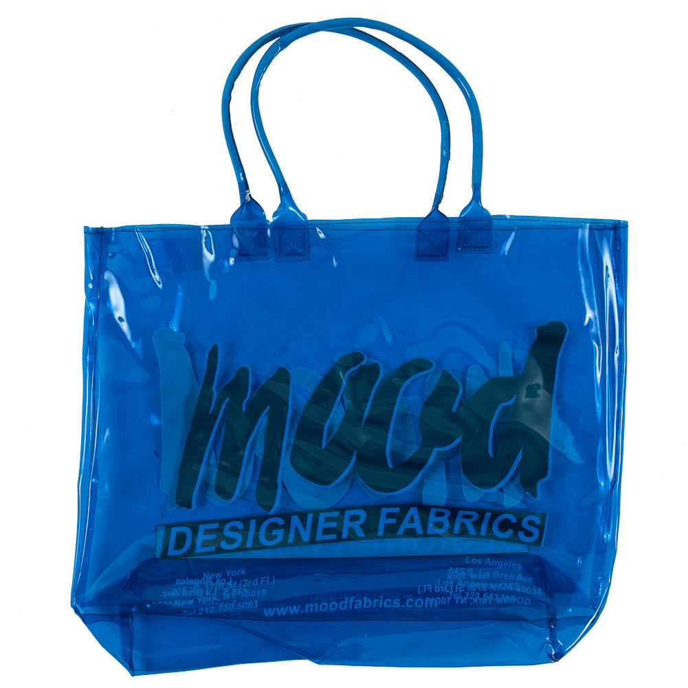 Blue and Gold Vinyl Beach Bag