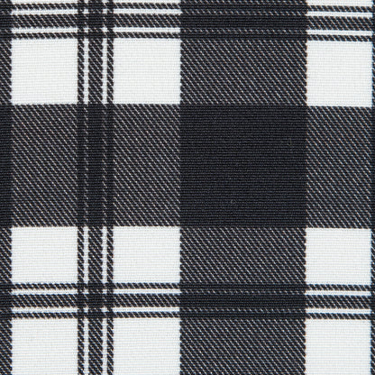 Ralph Lauren Black and White Tartan Plaid Rayon and Silk Twill - Detail