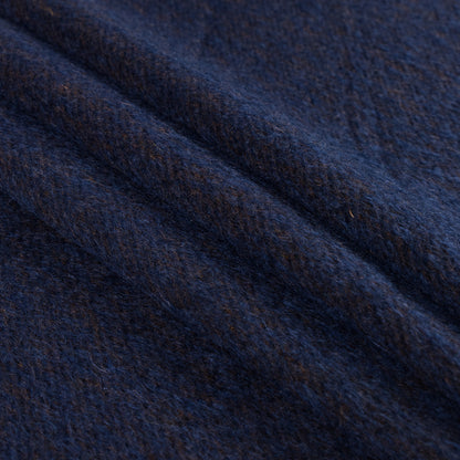Blue and Brown Wool Twill - Folded