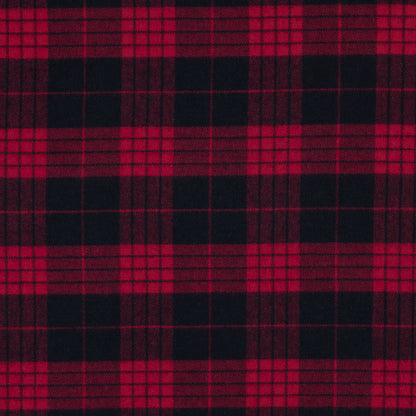 Lollipop and Black Tartan Plaid Cotton Flannel