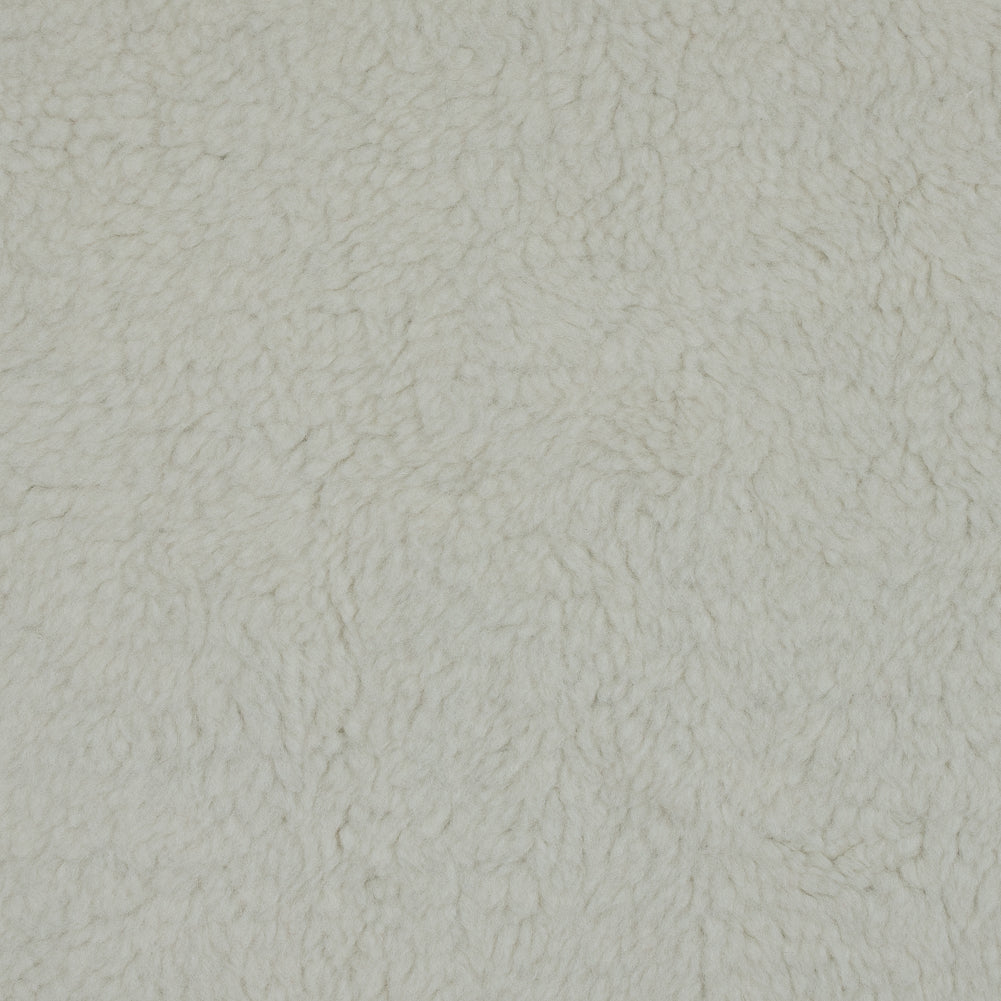 White Faux Shearling with Black Felted Wool Backing