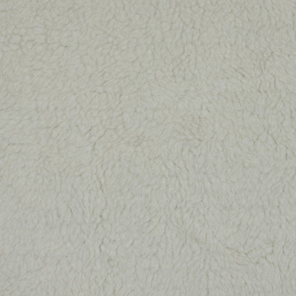 White Faux Shearling with Black Felted Wool Backing