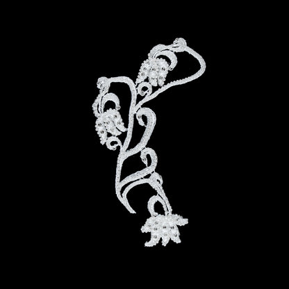 Ivory Beaded & Sequined Applique - 7.5"