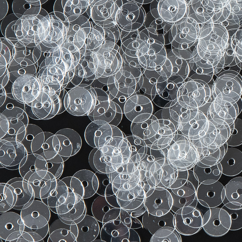 Bag of Clear Transparent Bright Loose Sequins - 5mm Detail