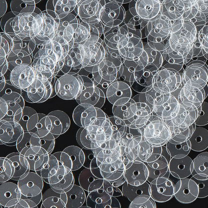 Bag of Clear Transparent Bright Loose Sequins - 5mm Detail