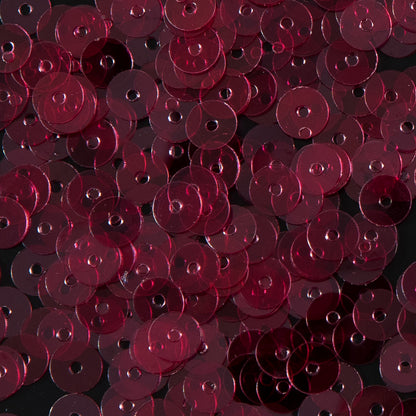 Bag of Ruby Transparent Bright Loose Sequins - 5mm Detail