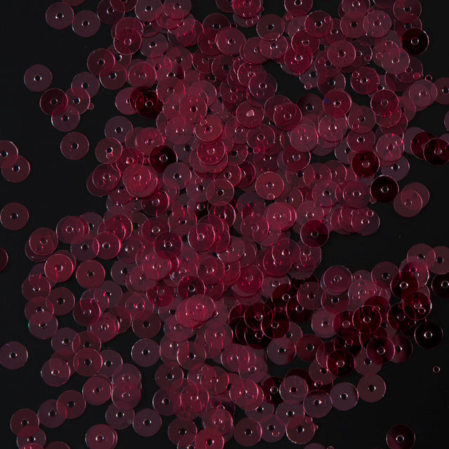 Bag of Ruby Transparent Bright Loose Sequins - 5mm