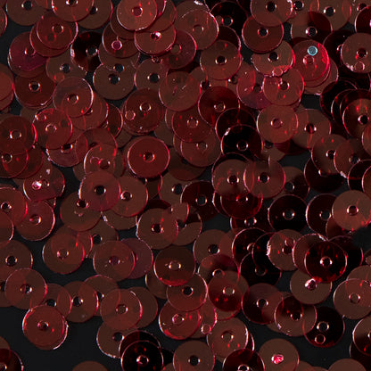 Bag of Red Transparent Bright Loose Sequins - 5mm - Detail