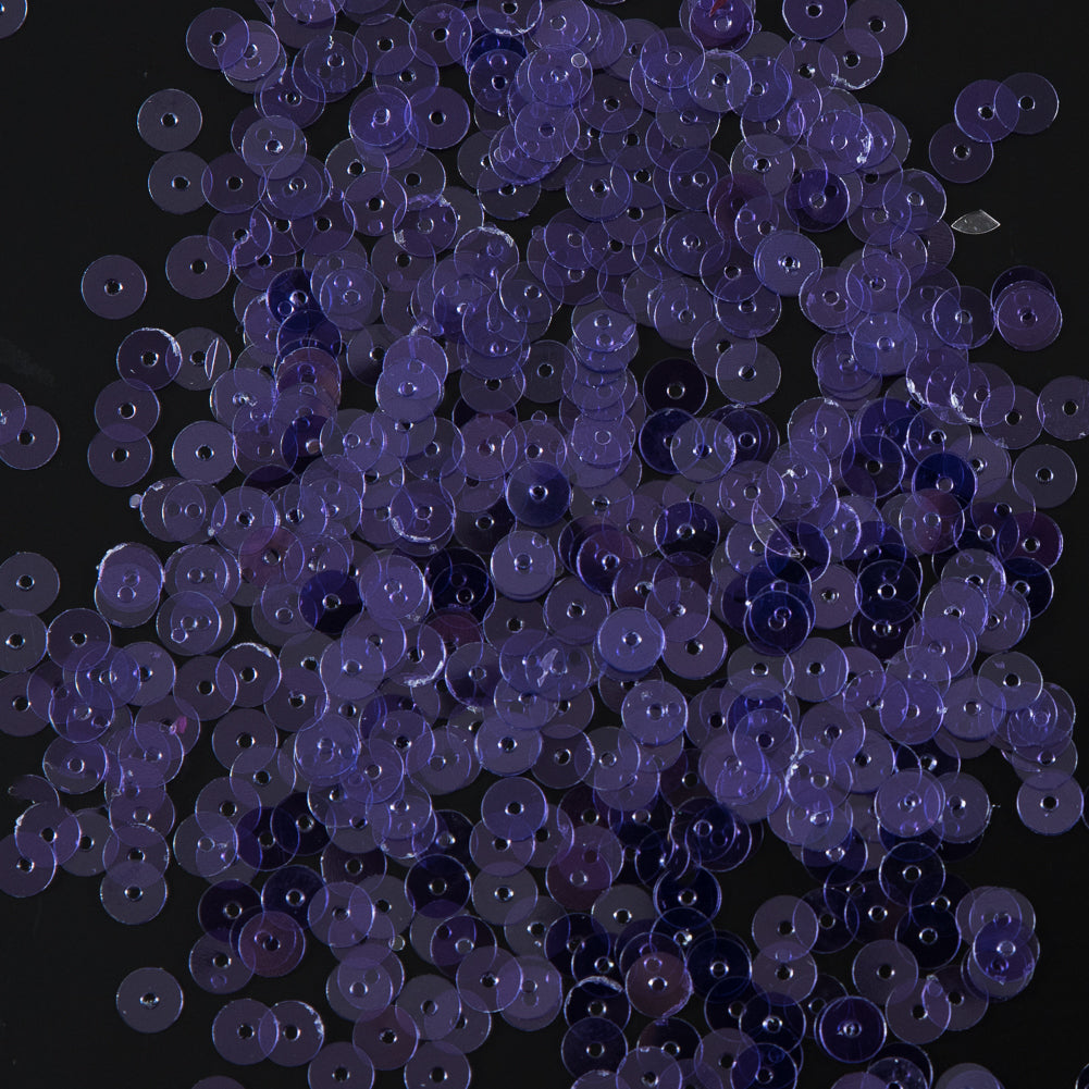 Bag of Purple Transparent Bright Loose Sequins - 5mm