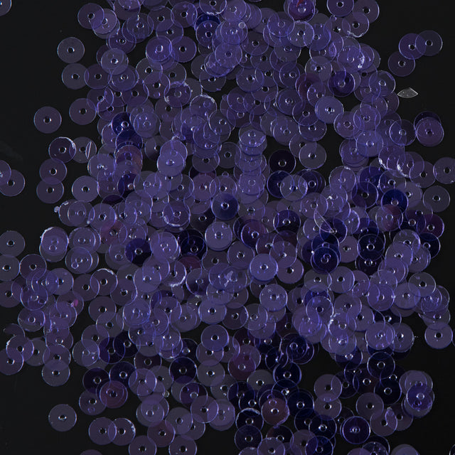 Bag of Purple Transparent Bright Loose Sequins - 5mm