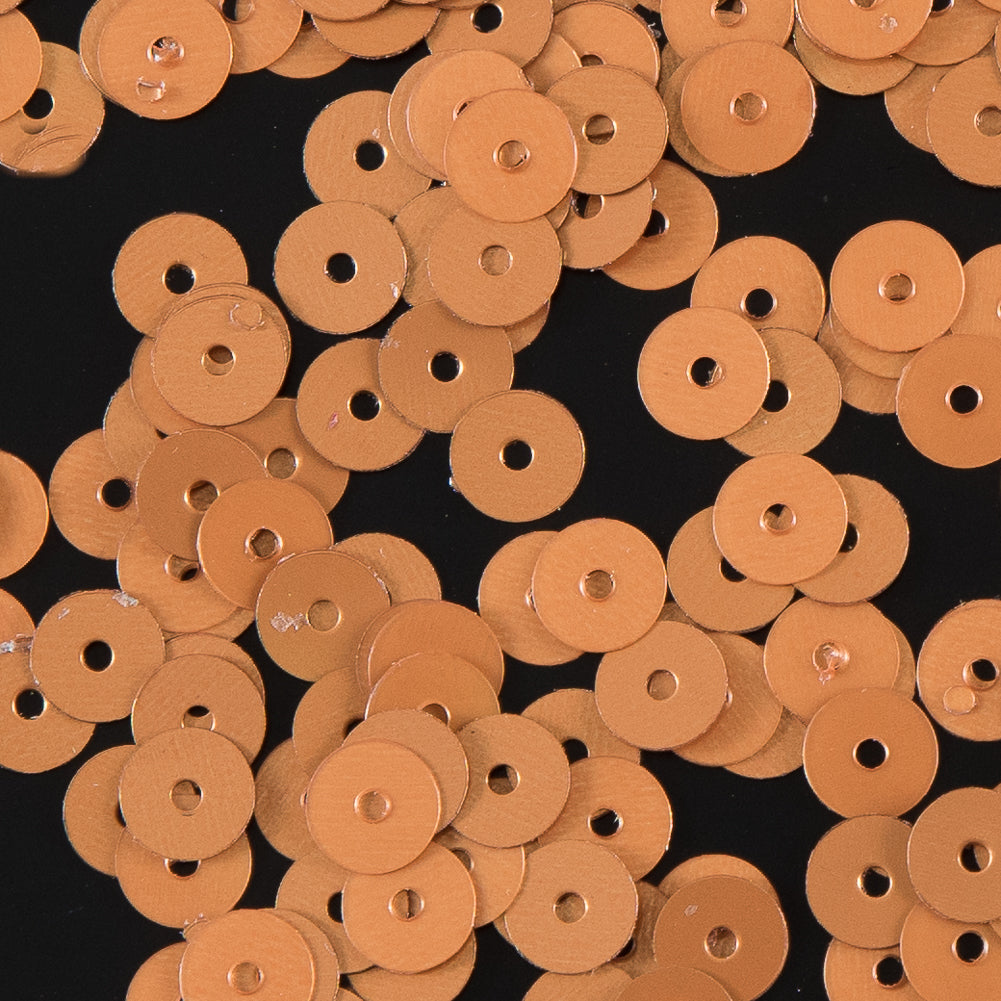 Bag of Pumpkin Dull-Bright Loose Sequins - 5mm Detail