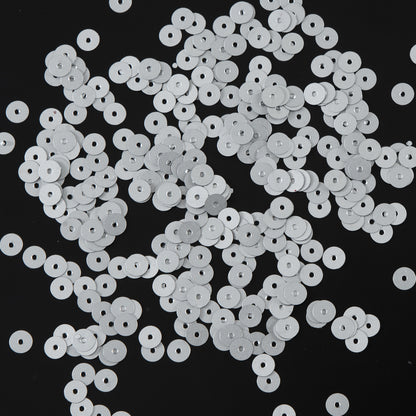 Bag of Silver Dull-Bright Loose Sequins - 5mm