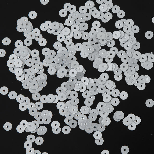 Bag of Silver Dull-Bright Loose Sequins - 5mm