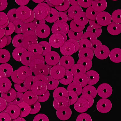Bag of Fuchsia Dull-Bright Loose Sequins - 5mm Detail