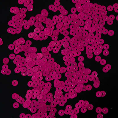 Bag of Fuchsia Dull-Bright Loose Sequins - 5mm
