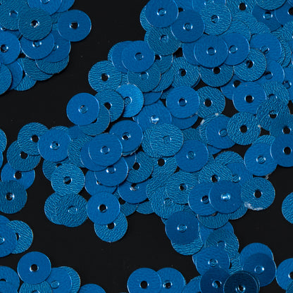 Bag of Blue Dull-Bright Loose Sequins - 5mm - Detail