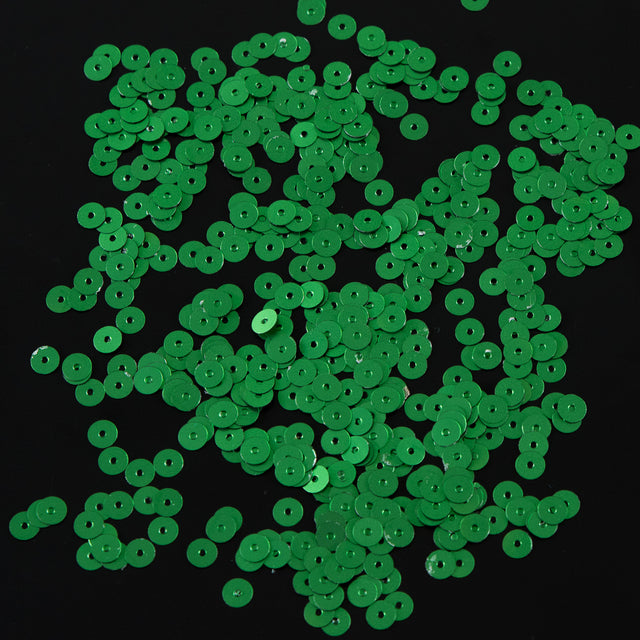Bag of Emerald Dull-Bright Loose Sequins - 5mm