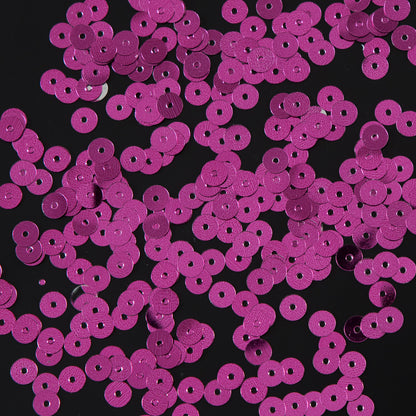 Bag of Fuchsia Color Loose Sequins with Silver Back - 5mm