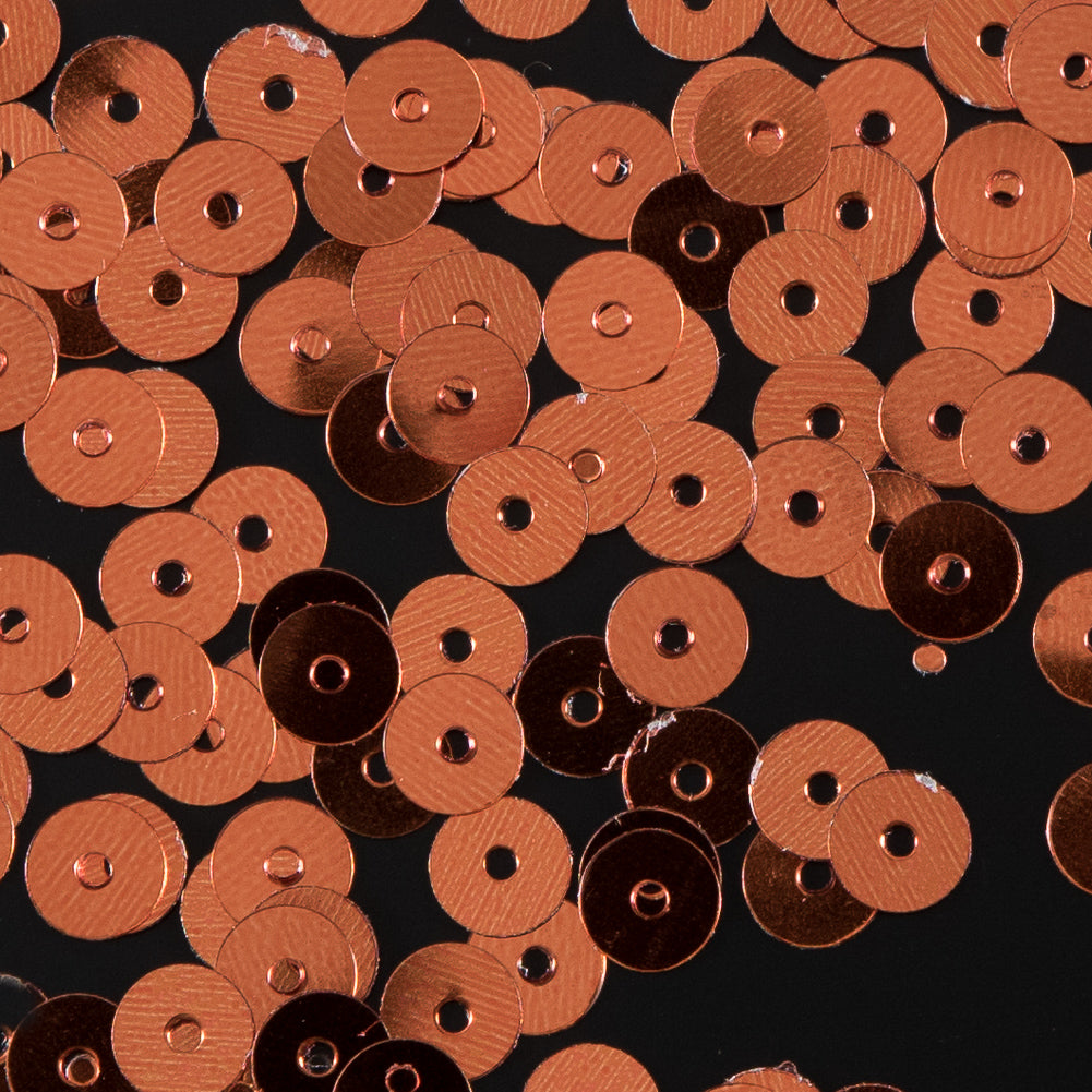 Bag of Purmpkin Color Loose Sequins with Silver Back - 5mm Detail