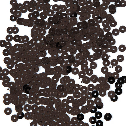 Bag of Brown Color Loose Sequins with Silver Back - 5mm