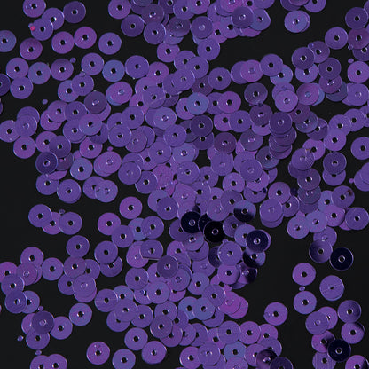 Bag of Purple Color Loose Sequins with Silver Back - 5mm