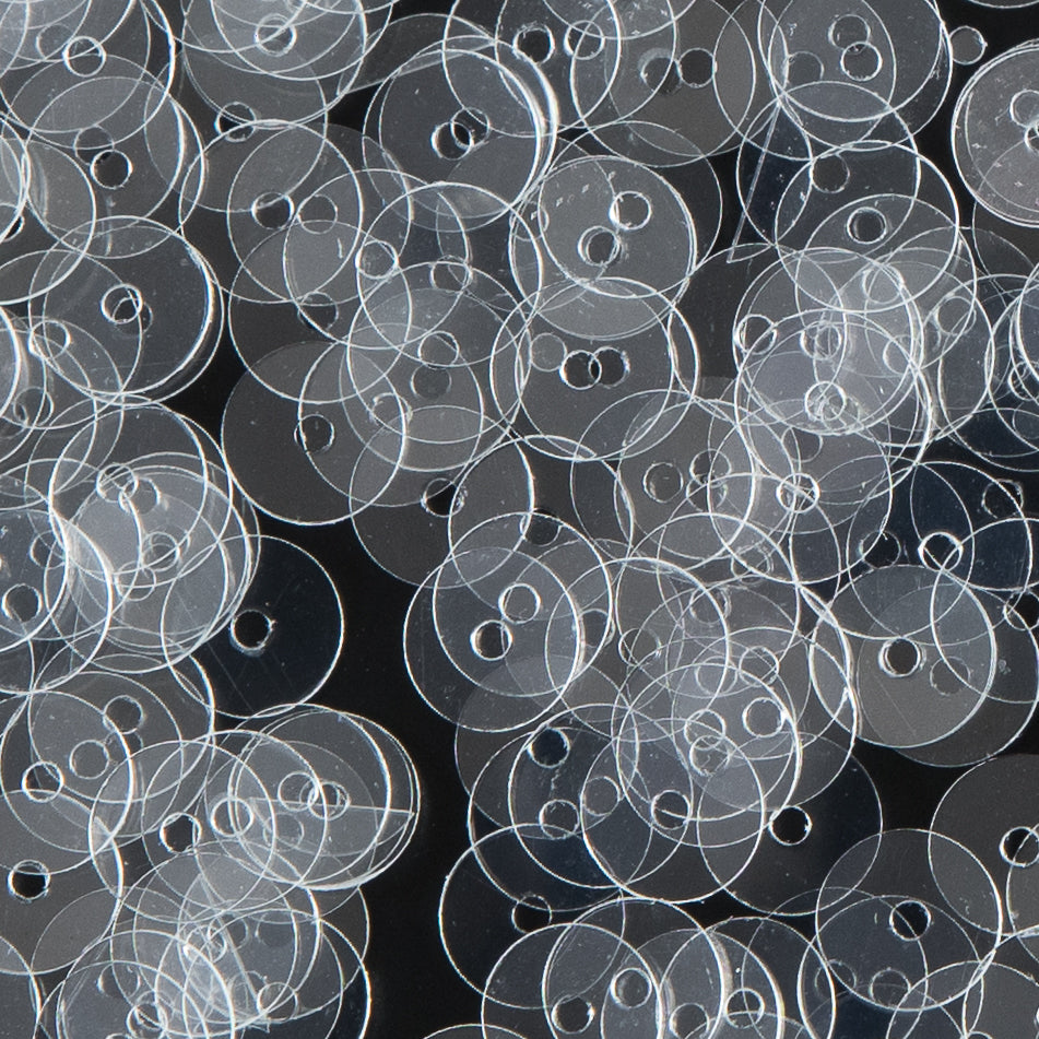Bag of Clear Transparent Bright Loose Sequins - 6mm - Detail