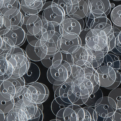 Bag of Clear Transparent Bright Loose Sequins - 6mm - Detail