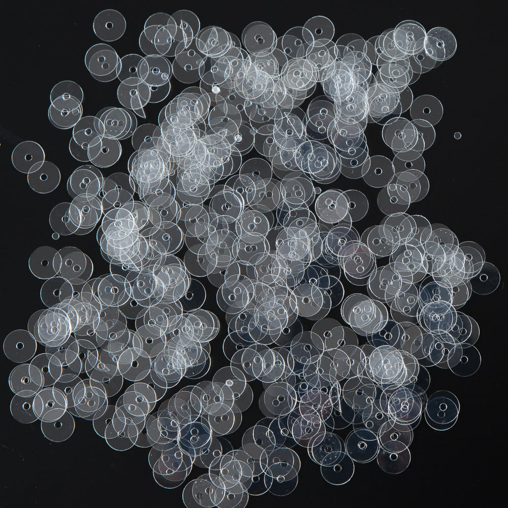 Bag of Clear Transparent Bright Loose Sequins - 6mm