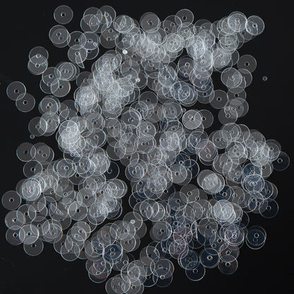 Bag of Clear Transparent Bright Loose Sequins - 6mm