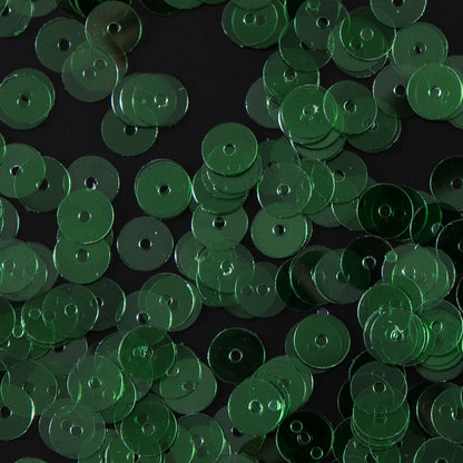 Bag of Jade Transparent Bright Loose Sequins - 6mm Detail