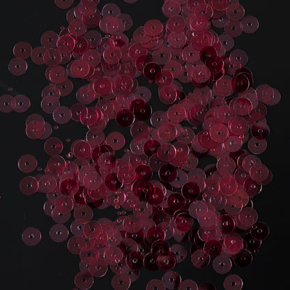 Bag of Ruby Transparent Bright Loose Sequins - 6mm