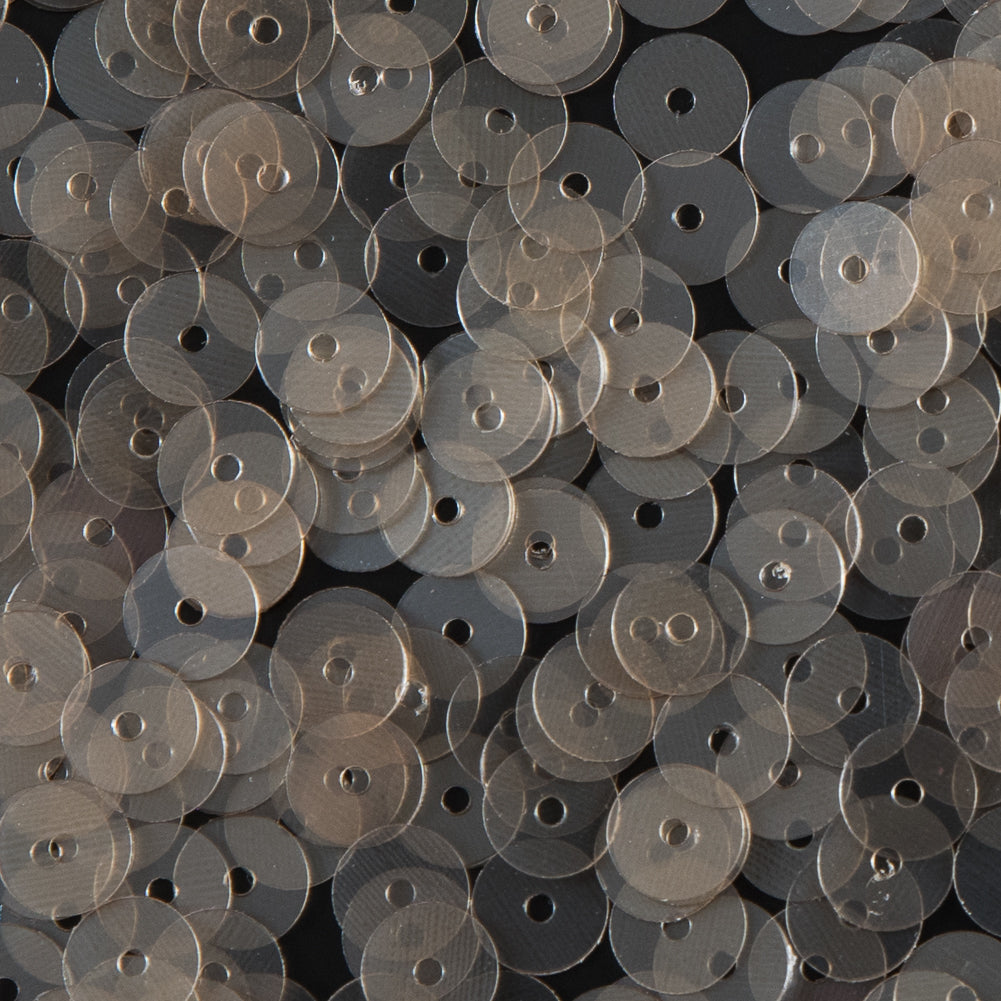 Bag of Beige Transparent Bright Loose Sequins - 6mm - Detail