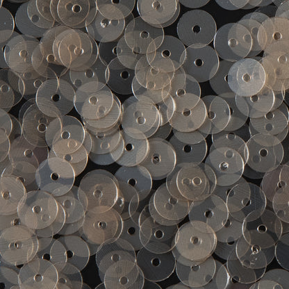 Bag of Beige Transparent Bright Loose Sequins - 6mm - Detail
