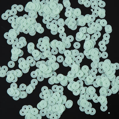 Bag of Tea Green Dull-Bright Loose Sequins - 6mm