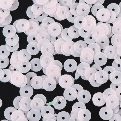 Bag of Baby Pink Dull-Bright Loose Sequins - 6mm - Detail