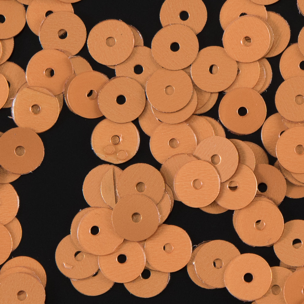Bag of Pumpkin Dull-Bright Loose Sequins - 6mm Detail