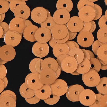 Bag of Pumpkin Dull-Bright Loose Sequins - 6mm Detail