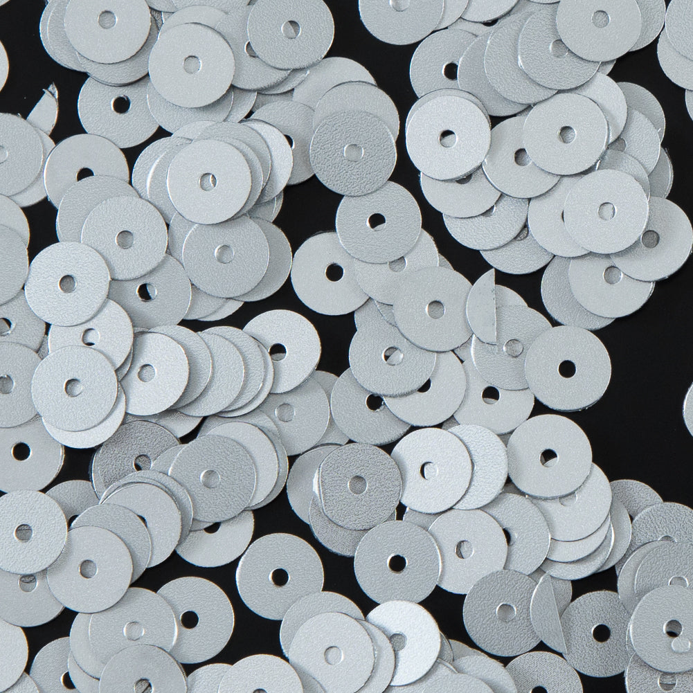 Bag of Silver Dull-Bright Loose Sequins - 6mm Detail