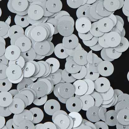 Bag of Silver Dull-Bright Loose Sequins - 6mm Detail