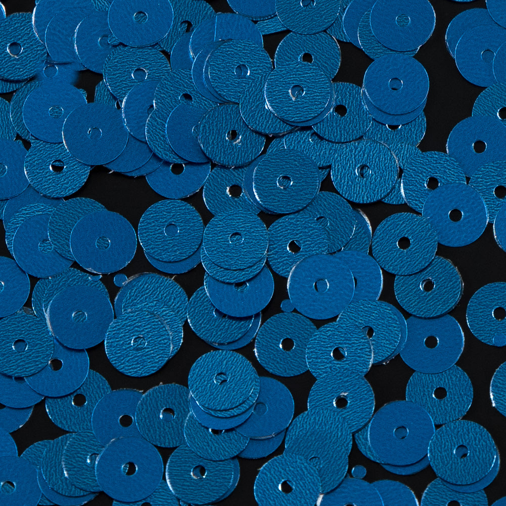 Bag of Blue Dull-Bright Loose Sequins - 6mm Detail