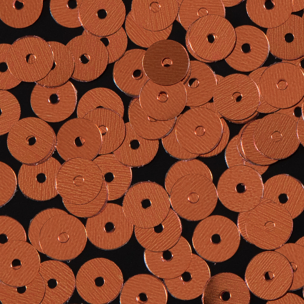 Bag of Pumpkin Color Loose Sequins with Silver Back - 6mm Detail