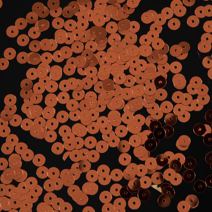 Bag of Pumpkin Color Loose Sequins with Silver Back - 6mm