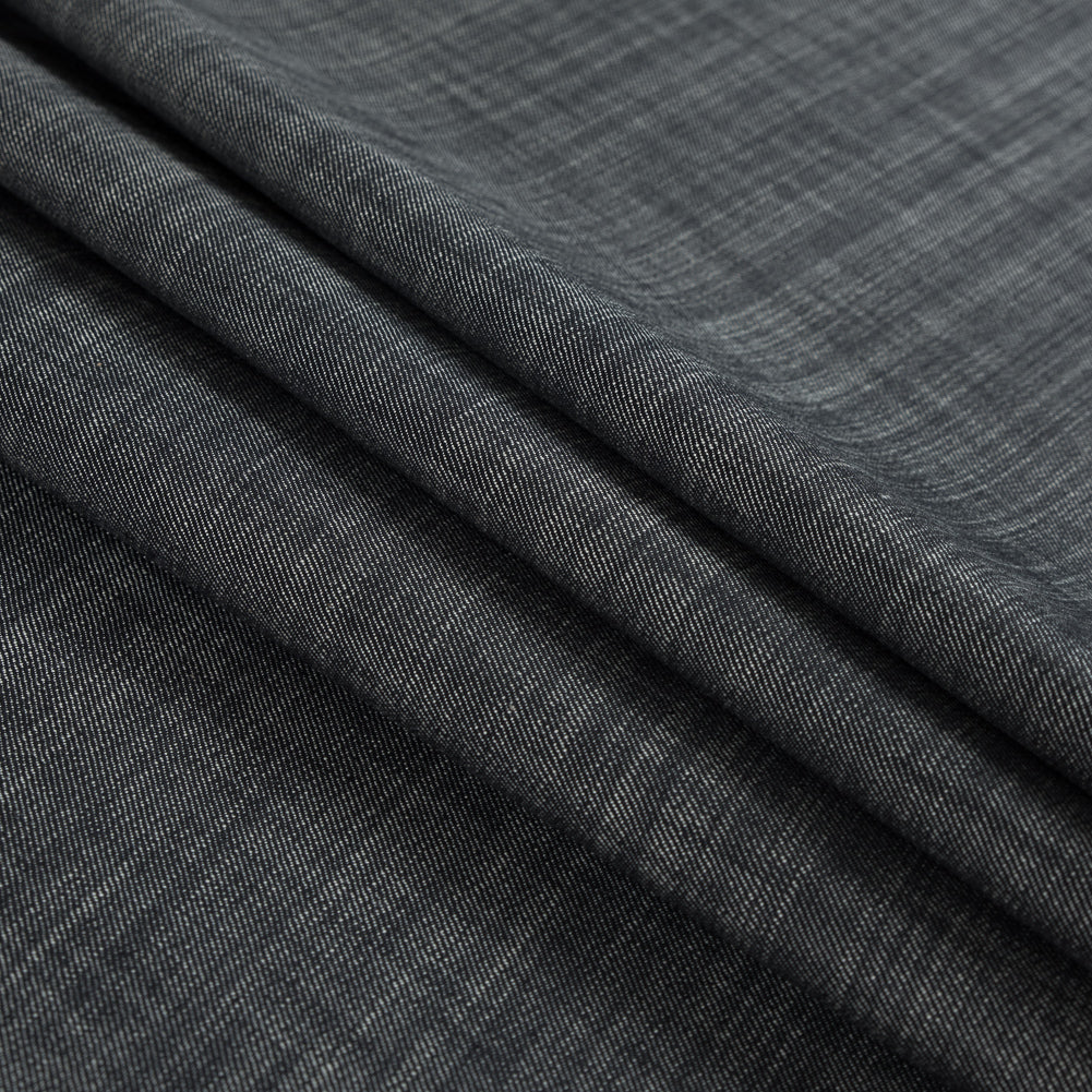 Black Antiqued Stretch Cotton Denim Folded