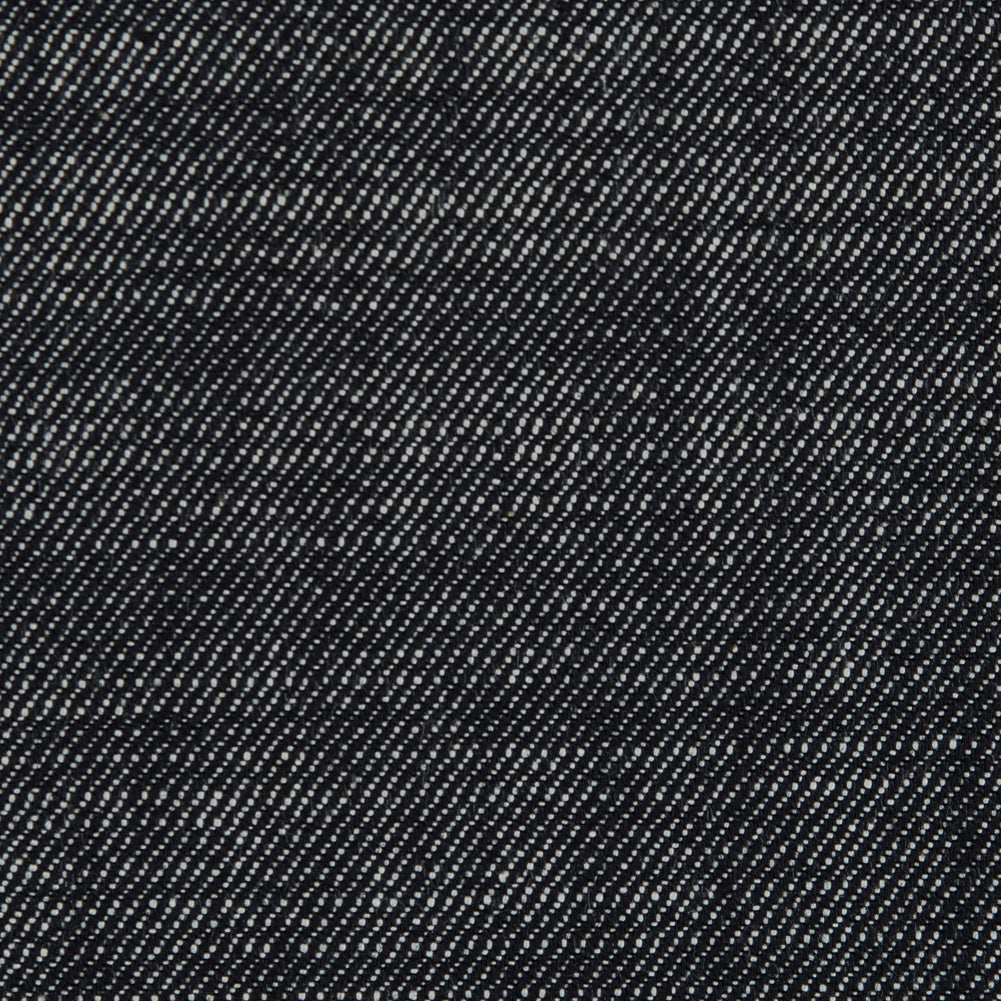 Black Antiqued Stretch Cotton Denim Detail