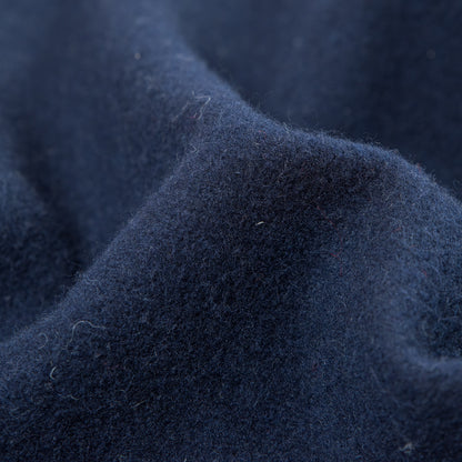 Peacoat Single Faced Fleece Wool Coating Detail