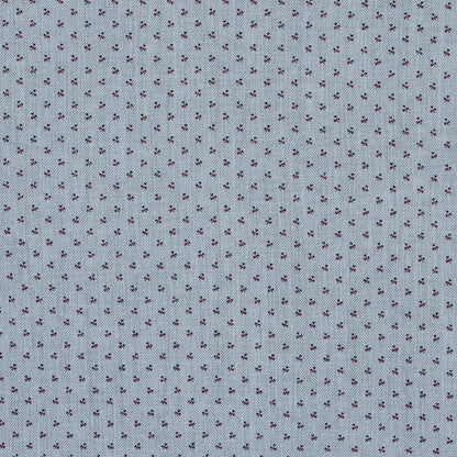 Dawn Blue Floral Printed Cotton Dobby Jacquard