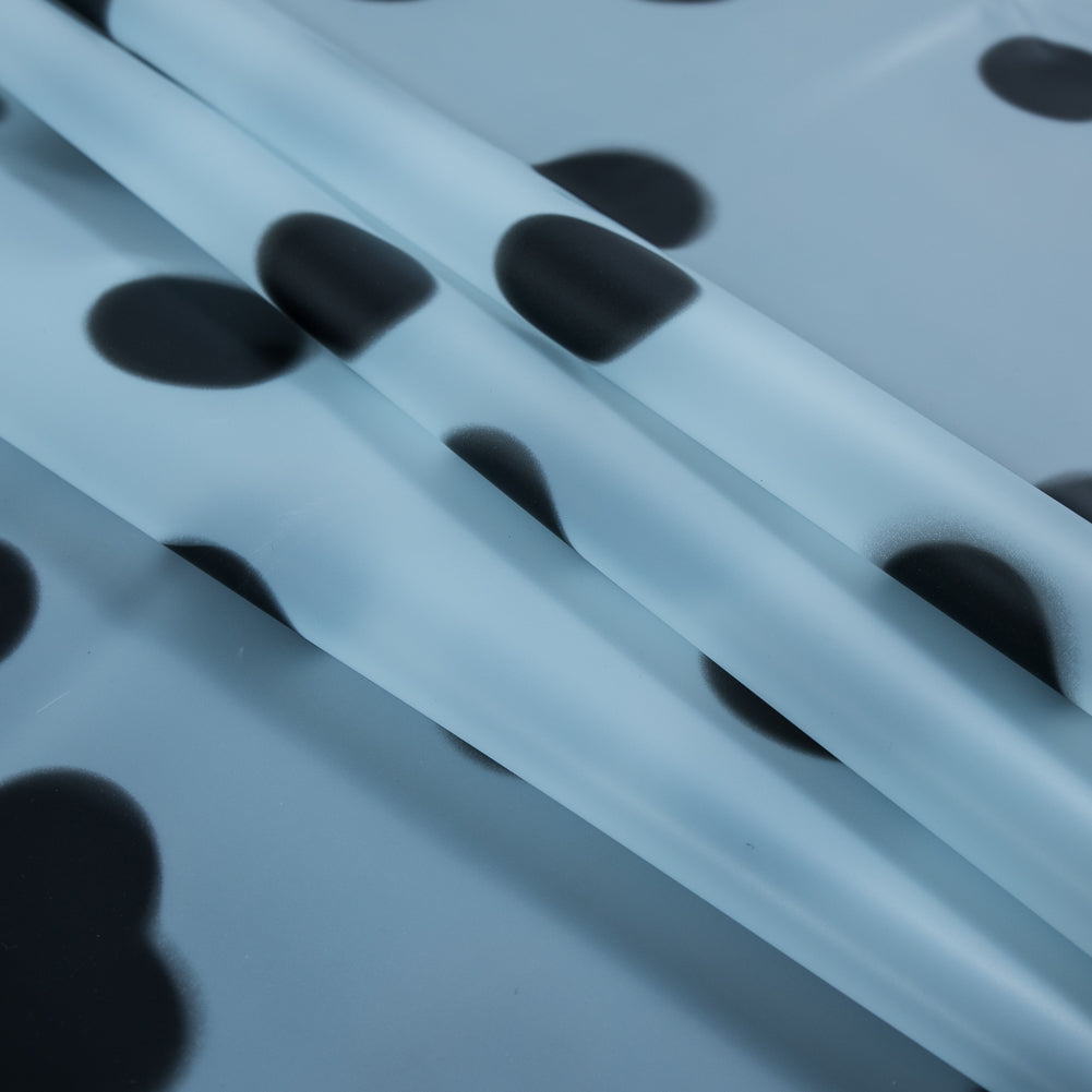 Famous NYC Designer Baby Blue Polka Dot Vinyl Folded