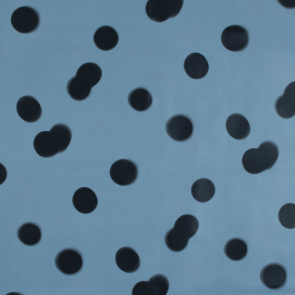Famous NYC Designer Baby Blue Polka Dot Vinyl