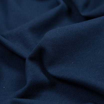Navy Stretch Knit Pique Detail